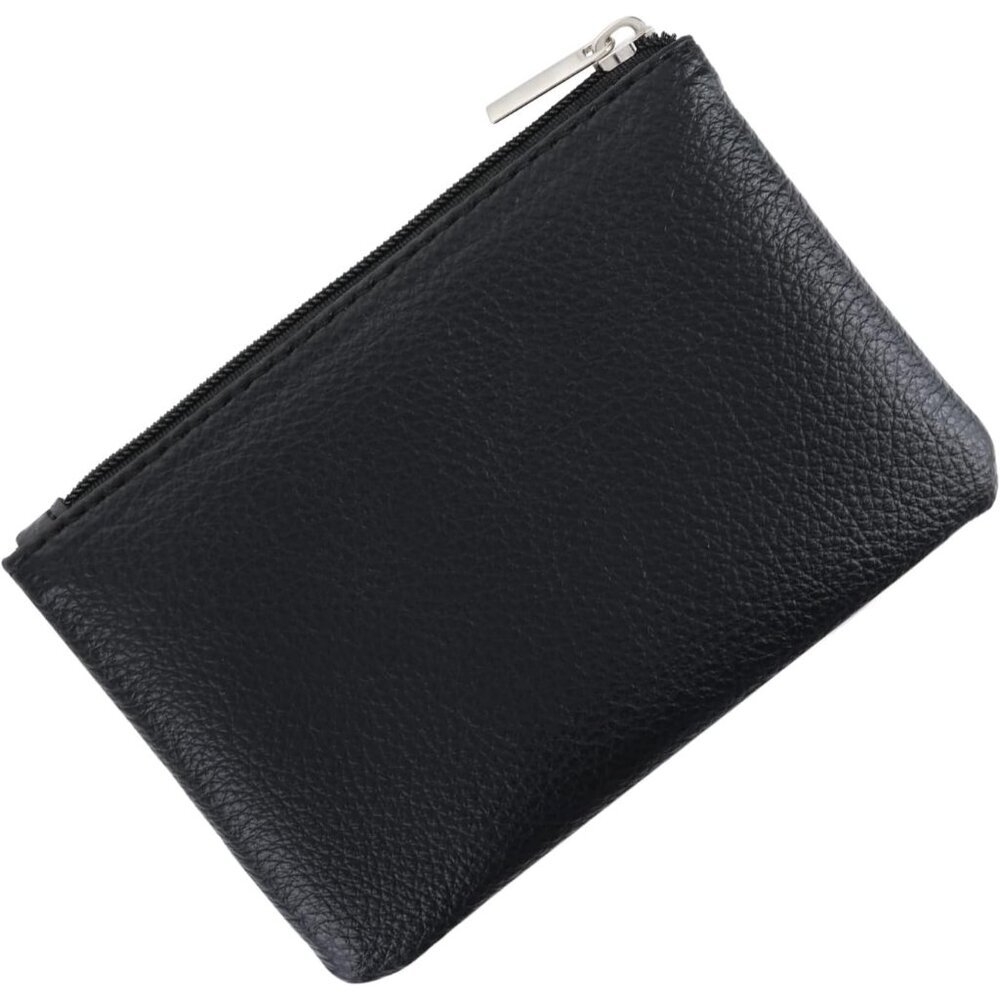 Coin Purse, Vegan Leather Lychee Pattern Zipper Change Purse Portable Coin Walle